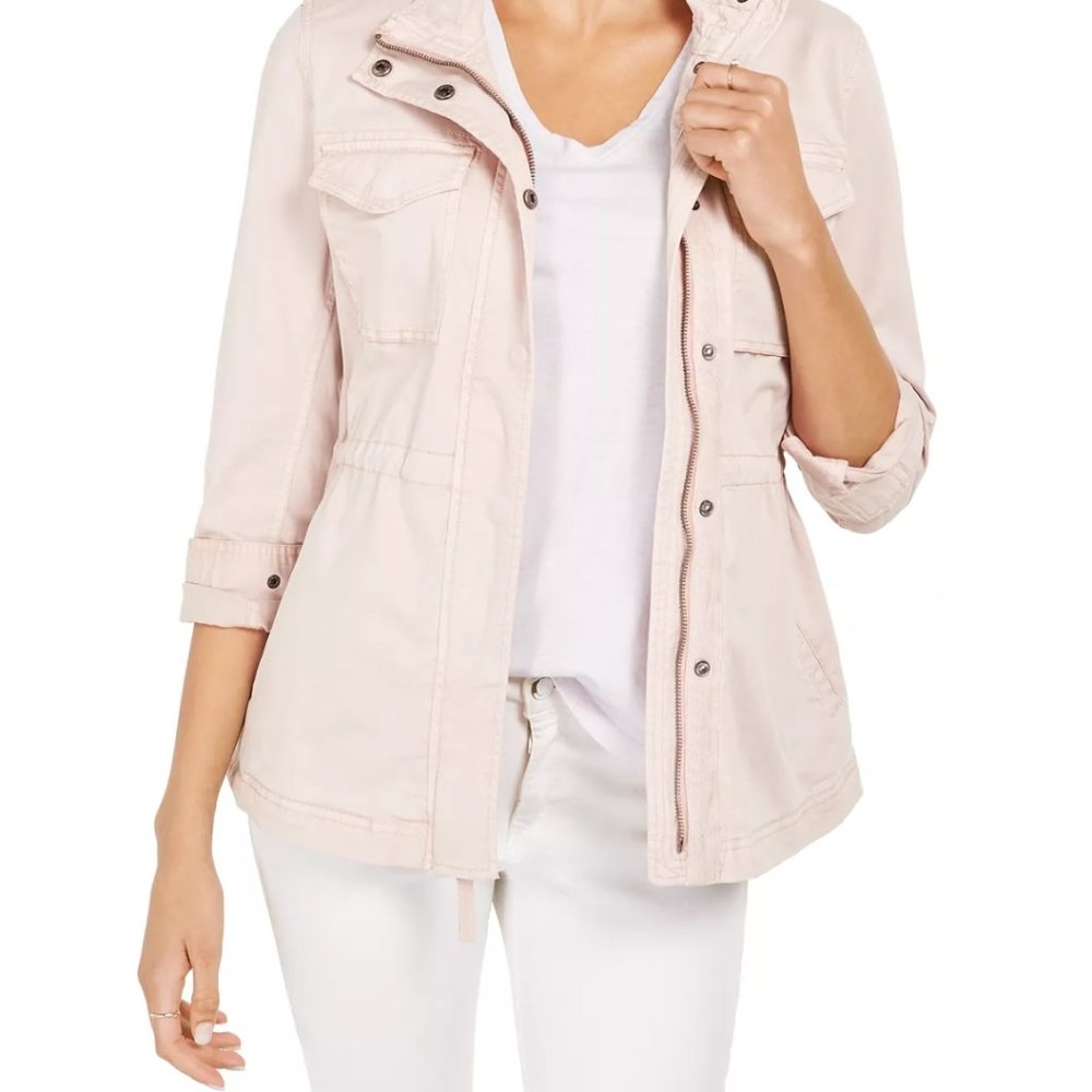 Style & Co Twill Jacket size M color Mocha Rose